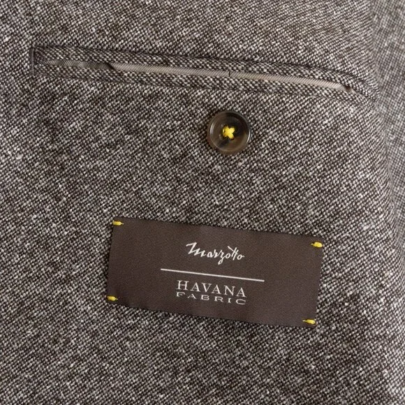 Banana Republic Italian Tweed Brown Suit 2pcs Jacket 42R Pants 36R - Picture 8 of 16